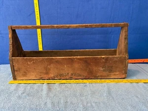 Antique Primitive Carpenters Wooden Tool Box Caddy - Picture 1 of 22