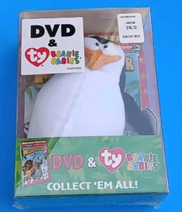 Madagascar's Holiday Edition DVD & TY Beanie Babies Box Set RARE Too Find - Picture 1 of 17