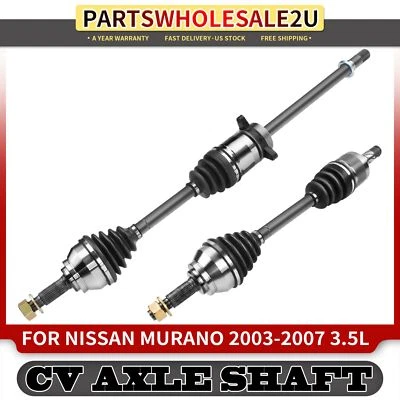 Conjunto de eje CV delantero izquierdo y derecho 2 piezas para Nissan Murano 2003-2007 3,5 L tracción delantera Foto 1 de 4