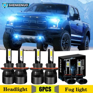 For Ford F250 F350 F450 2005-2020 blue LED Headlight Hi/Lo Fog Light Bulbs Kit - Picture 1 of 12