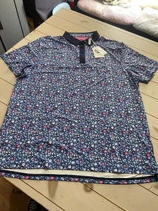 Polo golf uomo Graham Luxe Maddox taglia 2XL stampa floreale all over nuova con etichetta - Foto 1 di 9