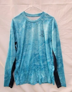 Camisa de pesca Ocean & Coast X árbol real para hombre grande azul SPF camuflaje - Imagen 1 de 6