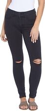 Seven7 Women's Tummyless High-Rise Skinny in Black Jeans High Rise Size: 4, 14