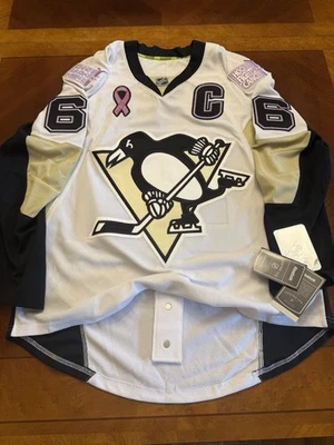 Camiseta deportiva Mario Lemieux Penguins Hockey Fights Cancer Reebok Edge 1.0 talla 46 nueva con etiquetas’s Foto 1 de 4