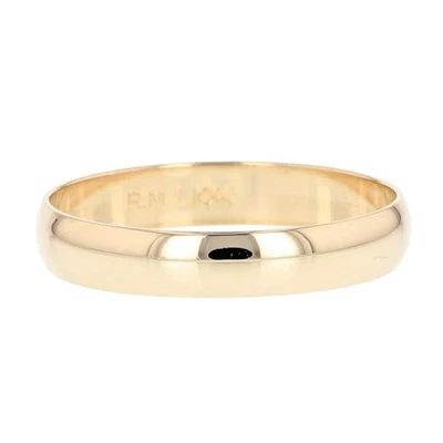 4mm Polished Classic Wedding Band Ring 10k Yellow Gold 2.27 Grams Size 11 - Image 1 of 4