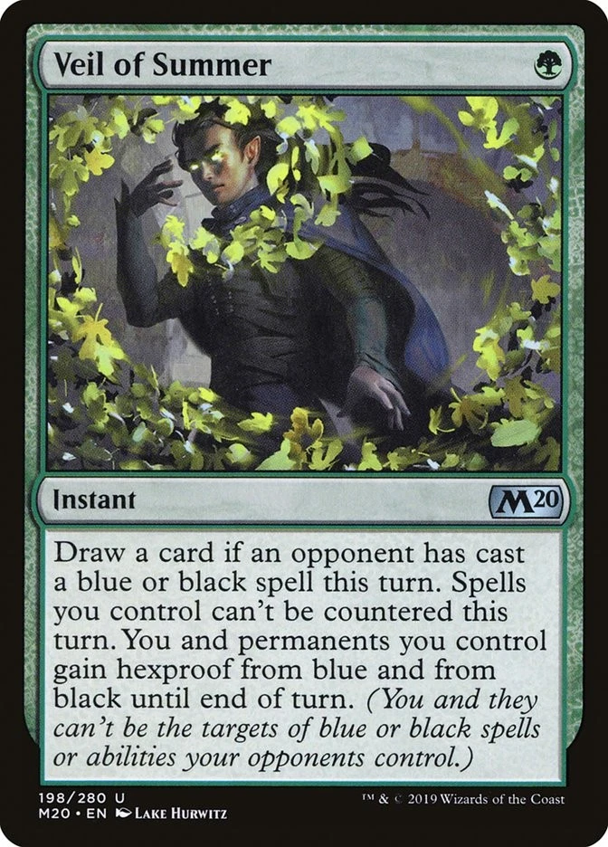 MTG Veil of Summer  - Core Set 2020 #198 - Image 1 of 1