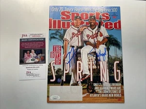 FREDDIE FREEMAN JASON HEYWARD Autographed Signed MLB Braves Dodgers Baseball COA - Picture 1 of 2