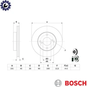 2x BRAKE DISC 0 986 479 G92 FOR SUZUKI IGNISIII/CELERIO K12D 1.2L K12C 1.2L 3cyl - Picture 1 of 6