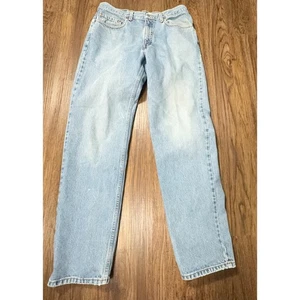 550 Levis Jeans 34x34 (34x33) Vintage Light Washed Denim Faded Relaxed Fit Blue - Picture 1 of 12