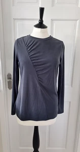 NEXT .. Blue Long Sleeve Modal blend Top with Front Ruched detail Sz 10 - Picture 1 of 5