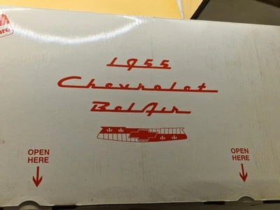 DANBURY MINT DIECAST 1:16 1955 Chevrolet Bel Air Coupe with Wood Stand - Image 1 of 4