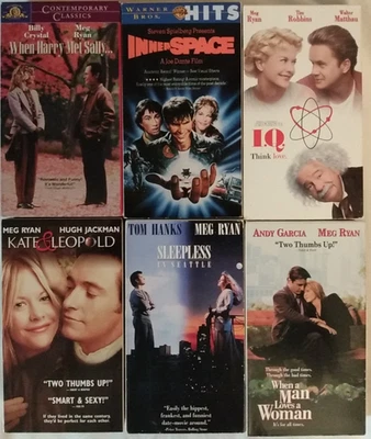 6 VHS Meg Ryan Harry Met Sally Innerspace Kate Leopold Seattle IQ Man LovesWoman Foto 1 de 4
