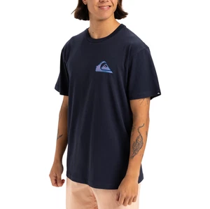QUIKSILVER MENS T SHIRT.NEW WINDOW PANE BACKPRINT NAVY SHORT SLEEVED TOP S25 - Picture 1 of 8