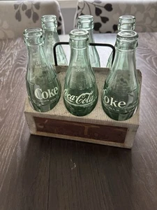 Vintage 1950s Coca-Cola Metal 6 Pack Bottle Carrier Coke Caddy Aluminum Holder - Picture 1 of 7