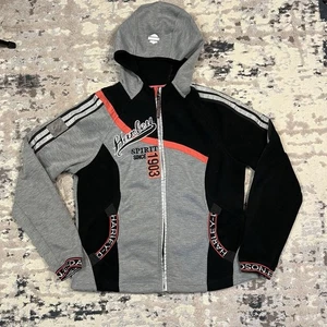 Giacca Spirit Harley Davidson nera e grigia full zip con cappuccio taglia L riflettente - Foto 1 di 13