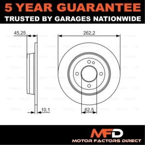 Fits Kia Rio 2011-2024 Hyundai i20 2014-2024 + Other Models MFD Rear Brake Disc - Picture 1 of 12