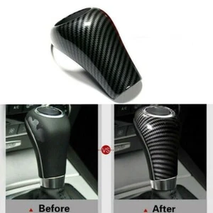 Black for Mercedes Benz A C E Car Gear Shift Knob Panel Cover Carbon Fiber Vinyl - Bild 1 von 9