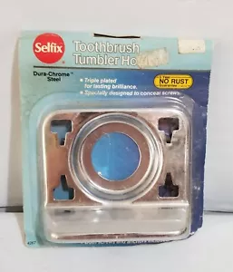 Vintage Selfix Chrome Steel Toothbrush Tumbler Holder 4267 - Picture 1 of 2