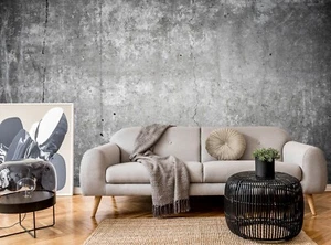 Grey Concrete Wall Mural Photo Wallpaper Trend Decor Print Custom Paper Poster - Imagen 1 de 9