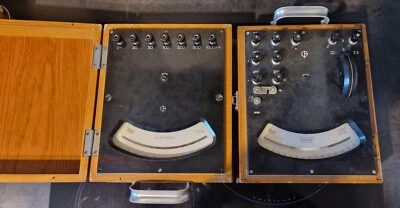 WATTMETRE ET AMPÈREMÉTRE ANCIENS CHAUVIN ARNOUX ANCIENS BOITES BOIS (LIRE) - Photo 1/4