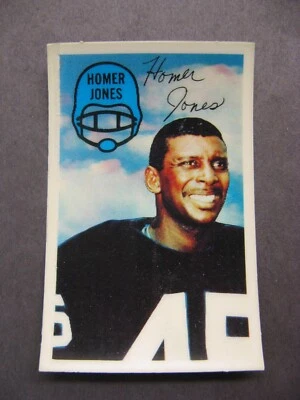1970 Kellogg’s 3-D Super Stars Football # 52 Homer Jones, Very Good + / Ex Cond - Image 1 of 3