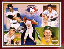 UPPER DEC HEROES OF BASEBALL LTD ED PROMO SHEET JOES VS BOBS 1991 GIBSON DOERR