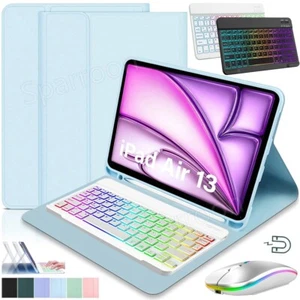 Beleuchtet Tastatur Hülle für iPad Pro 12,9 Zoll 6./5./4./3. Generation/Air 13" - Bild 1 von 60