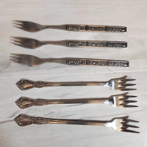 6 Meeresfrüchte Gabeln Kochtail Lot Oneida & Northland Edelstahl Deluxe Geschirr - Bild 1 von 12