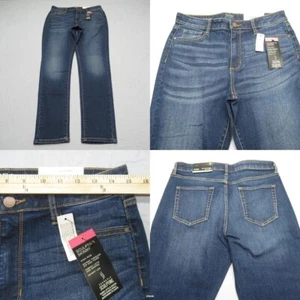 ANA Eclipse Jeans Womens 10 Skinny Mid Rise Great Fade Whiskering 30x30 NEW - Picture 1 of 16