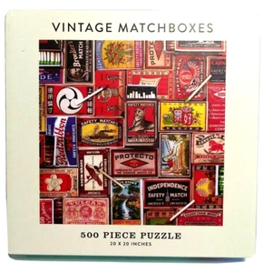 Matchboxes Puzzle 500 Pezzi 20 X 20 Pollici Vintage Galison Design Fiammiferi - Foto 1 di 12
