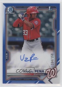 2021 Bowman Chrome Prospect Auto Blue Refractor /150 Viandel Pena #CPA-VP Auto