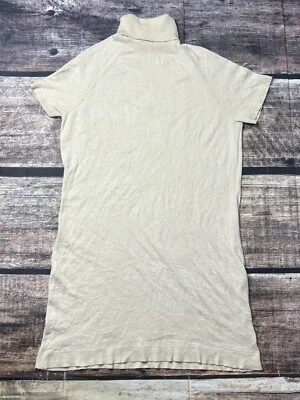 Magaschoni 连衣裙女式 XL(中号)丝绸羊绒短袖高领束腰外衣 — 第 1/4 张图片