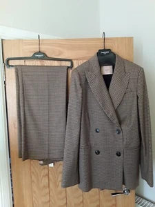Twinset Milano Trouser Suit Worn Once Jacket 12, Trousers 10 Checked - Picture 1 of 8