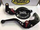 Pazzo Shorty Levers Yamaha R3 2015 - 2017 Black Levers With Red Adjuster