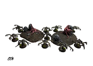 Warhammer Tyranid Army/Battlefield Alien Infestation Nodes Terrain - Picture 1 of 5