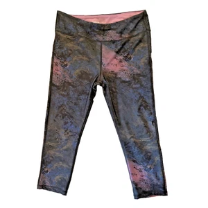 Marika Sport Pull-On Active Capri Women's Size L Black  Blue Pink Yoga Workout - Picture 1 of 15