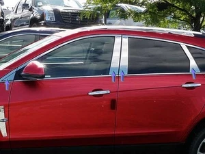 2010 2011 2012 2013 2014 CADILLAC SRX STAINLESS STEEL 8 PC PILLAR POST MOLDING - Foto 1 di 1