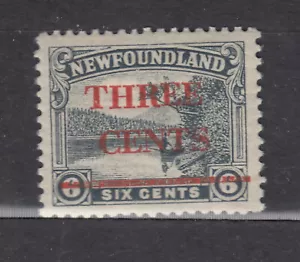 1929 NEWFOUNDLAND #160 3¢ on 6¢ SURCHARGE ON #136 VFNH - Bild 1 von 2