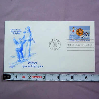 Vintage #2142 22c Winter Special Olympics-Pair, Artmaster FDC Stamp Envelope - Image 1 of 4
