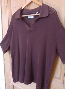 Urban Outfitters Standard Cloth Size XL+* Chocolate Angus Mesh Popover Shirt - Picture 1 of 16