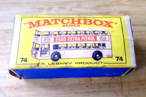 MATCHBOX TOYS No.74 DAIMLER BUS (CREME) ORIGINAL LEERKARTON von ca. 1969 - Bild 1 von 4