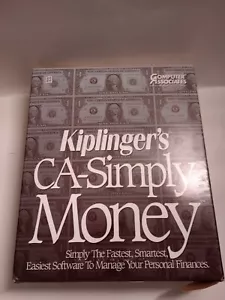CA SIMPLY MONEY KIPLINGER'S V1.0 3.5" DISKETTE VERY COLLECTIBLE 10-21-100-30100 - Picture 1 of 6