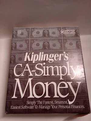 CA SIMPLY MONEY KIPLINGER'S V1.0 3.5" DISKETTE VERY COLLECTIBLE 10-21-100-30100 - Image 1 of 4
