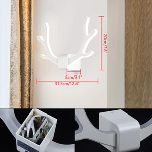 Modern LED Wall Light 8W Acrylic Antler Wall Sconce Lighting for Hallway Porch - Picture 1 of 12