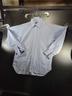 Gitman Bros Long Sleeve Button Up Shirt Size 16 35 Blue Pocket Vintage