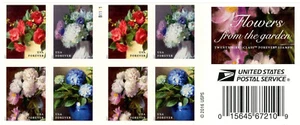 2016 Flowers From The Garden 49 cents Twenty Forever Stamps Self-adhesive - Picture 1 of 2