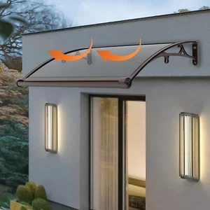 Außentür 62*102cm Markise Vordach Veranda Sonne Frontschutz Schutz Terrasse Abdeckung USA - Bild 1 von 12