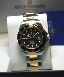 Revue Thommen Diver Automatic 300m 17571.2157 Steel Red Gold Unworn - Picture 1 of 10