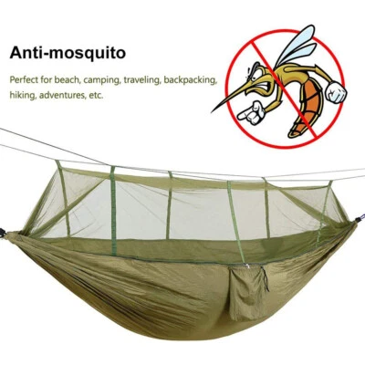 Hamaca Doble Camping con Mosquitera Portátil Tienda Exterior Colgante Cama Columpio EE. UU. Foto 1 de 4