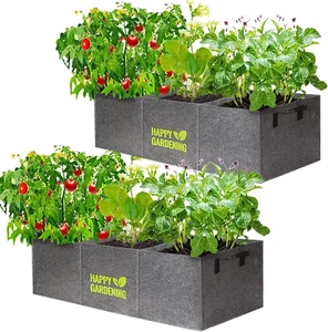 Fabric Grow Bags, 2-Pack Raised Garden Bed with Handle for Vegetable Herbs Garde - Picture 1 of 6